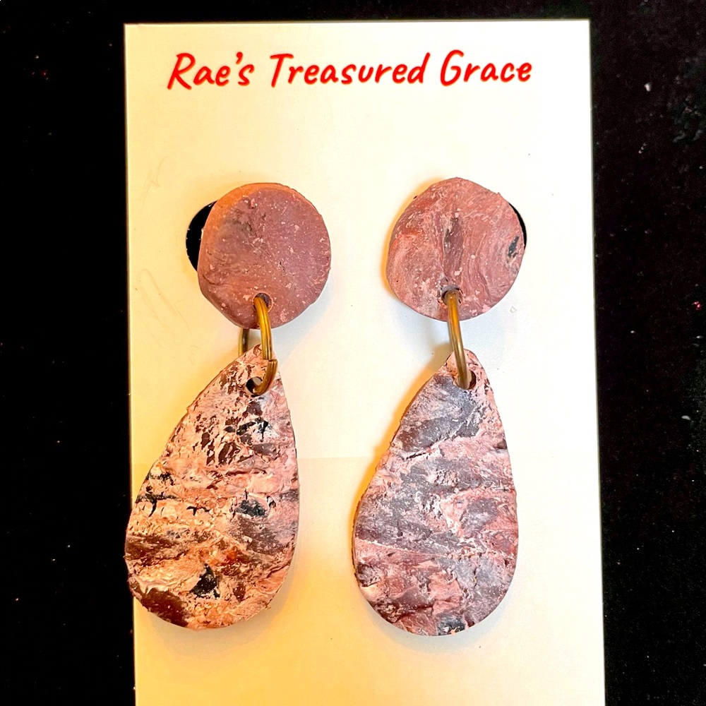 Handmade polymer clay earrings